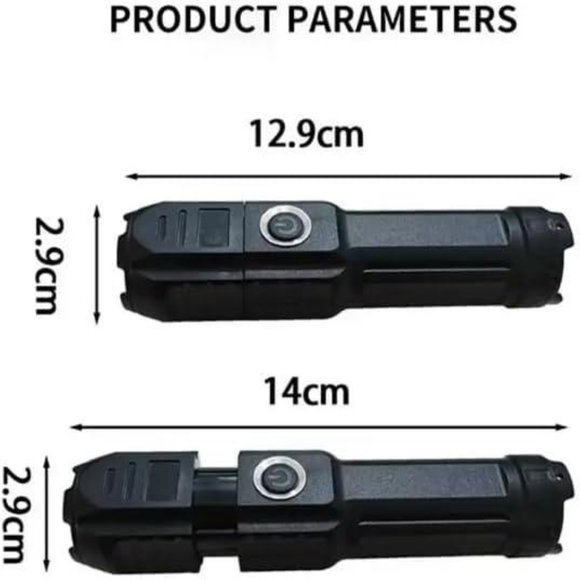 Powerful LED Flashlight Tactical Flashlights Rechargeable Waterproof Zoom 1 Pack - Picture 5 of 11